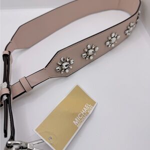 Michael Kors Floral-Embellished Leather Handbag Strap